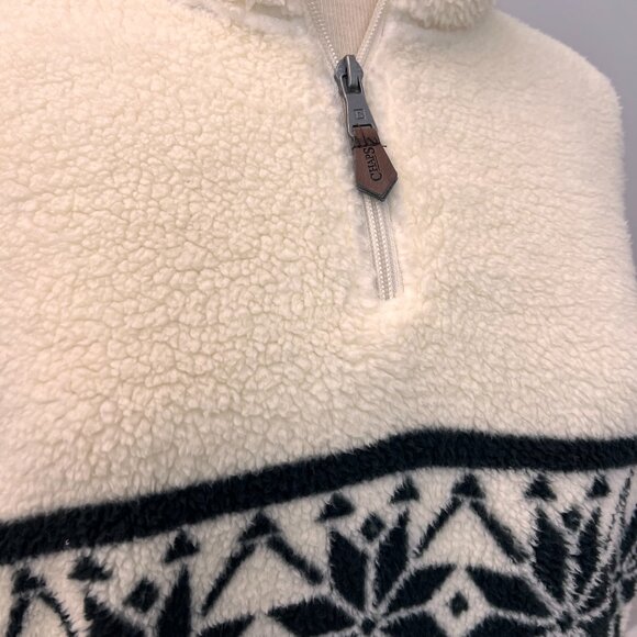NEW Chaps Men's Fair Isle Quarter Zip Faux Sherpa Pullover Sz 2XL - Picture 12 of 14